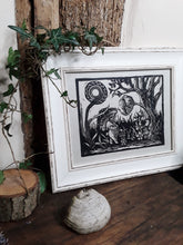 Load image into Gallery viewer, &quot;A Walk&quot; Limited Edition Original Linoprint on Awagami Washi Paper - Gnostic Forest Art
