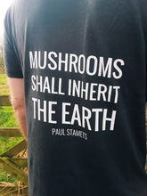 Load image into Gallery viewer, Gnostic Forest Men&#39;s Bamboo Eco-Friendly Mushroom T-Shirt with Paul Stamets Quote - Gnostic Forest Art