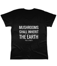 Load image into Gallery viewer, Gnostic Forest Women&#39;s Eco 100% Organic Cotton Mushroom T-Shirt with Paul Stamets Quote - Gnostic Forest Art