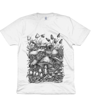Load image into Gallery viewer, Unisex Eco-Friendly and Climate Neutral 100% Organic Cotton Mushroom T-Shirt - Gnostic Forest Art