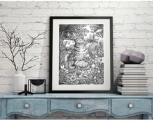 Load image into Gallery viewer, Pen and Ink &quot;The Odyssey&quot; Reproduction/Giclée Fine Art Print - Gnostic Forest Art