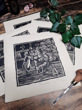 Load image into Gallery viewer, &quot;Alchemy&quot; Limited Edition Original Linoprint on Zerkall Antique Paper - Gnostic Forest Art