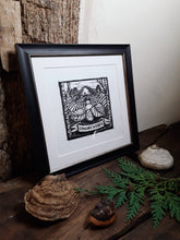 Load image into Gallery viewer, &quot;Fly Agaric and Birch&quot; Limited Edition Original Linoprint - Gnostic Forest Art
