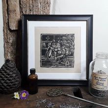Load image into Gallery viewer, &quot;Alchemy&quot; Limited Edition Original Linoprint on Zerkall Antique Paper - Gnostic Forest Art