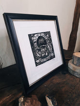 Load image into Gallery viewer, &quot;Penny Bun and Oak&quot; Limited Edition Original Linoprint - Gnostic Forest Art