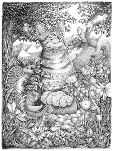 Pen and Ink "The Odyssey" Reproduction/Giclée Fine Art Print - Gnostic Forest Art